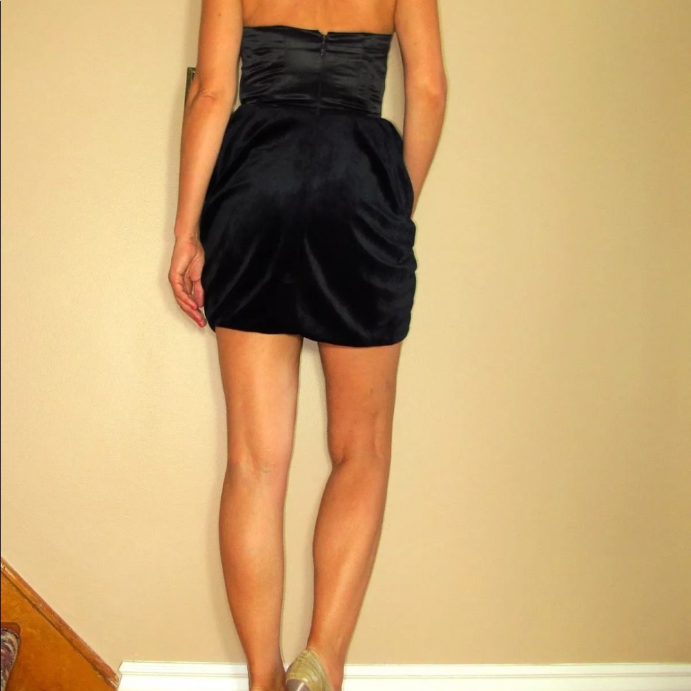 🆕 Juicy Couture Black Bustier Mini Dress LBD 0 4 Y2K Vintage Fitted Mini - Picture 6 of 7